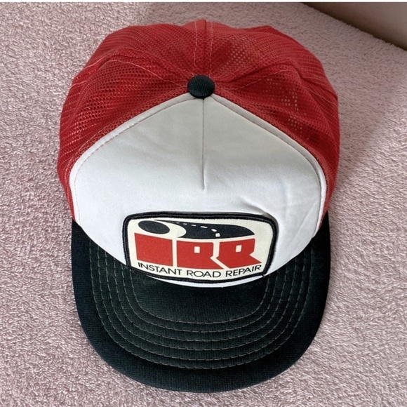 Vintage Instant Road Repair Mesh Back Snap Back Trucker Hat - Picture 9 of 9